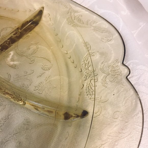 Federal Patrician Amber Gold Glass Dish Serve Ware - Picture 5 of 8